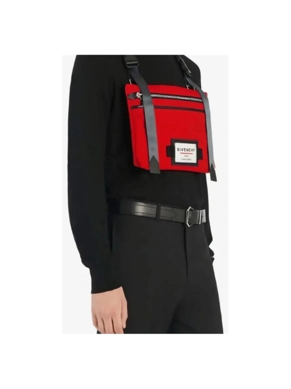 NWT Givenchy Red Downtown Flat Crossbody Bag Men’s Authentic